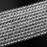 Natural Rock Crystal Quartz Faceted Lantern Beads Rounded 10mm 15.5" Strand