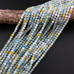 Pastel Beryl Blue Green Aquamarine Pink Morganite 6mm Round Beads 15.5" Strand