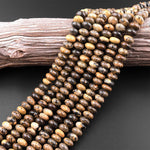 Natural Artistic Jasper 8mm 10mm Rondelle Beads Aka Wild Horse Picture Jasper 15.5" Strand