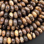 Natural Artistic Jasper 8mm 10mm Rondelle Beads Aka Wild Horse Picture Jasper 15.5" Strand