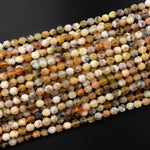 Natural Yellow Opal 6mm Beads Rounded Faceted Energy Prism Double Point Cut 15.5" Strand