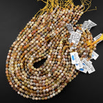 Natural Yellow Opal 6mm Beads Rounded Faceted Energy Prism Double Point Cut 15.5" Strand