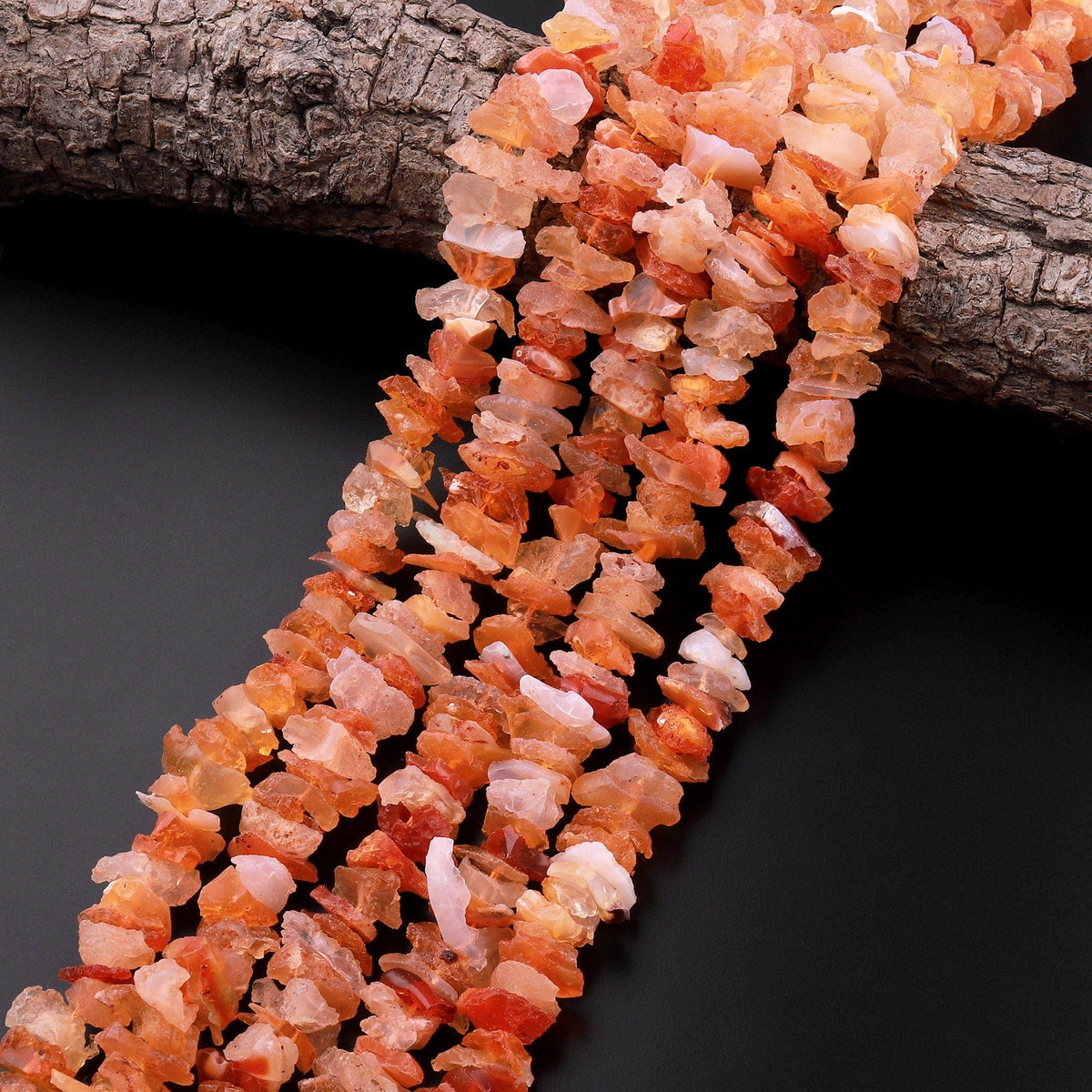 AAA Real Genuine Natural Mexican Fire Opal Beads Faceted Freeform Nuggets outlet Fiery Red Orange Opal Beads 15.5