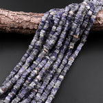 Natural Iolite 6mm Thin Square Heishi Disc Beads 15.5" Strand