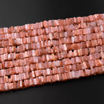 Natural Sunstone Thin Square Heishi Disc Beads 6mm Gemstone 15.5" Strand