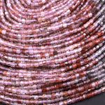 Rare Natural Auralite 23 Cacoxenite Gemstone 2mm 3mm Faceted Cube Beads Powerful Healing Gemstone World’s Oldest Crystal 15.5" Strand