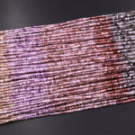 Rare Natural Auralite 23 Cacoxenite Gemstone 2mm 3mm Faceted Cube Beads Powerful Healing Gemstone World’s Oldest Crystal 15.5" Strand