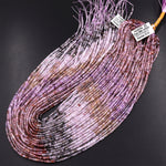 Rare Natural Auralite 23 Cacoxenite Gemstone 2mm 3mm Faceted Cube Beads Powerful Healing Gemstone World’s Oldest Crystal 15.5" Strand