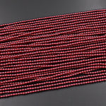 AAA Natural Red Garnet 3mm 4mm Round Beads 15.5" Strand