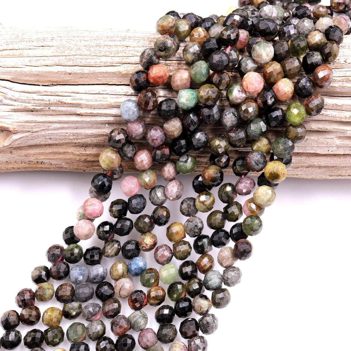 Multi Tourmaline Faceted Heart Briolette Beads , 5 To 6 popular mm , 8.50