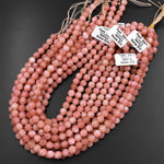 Matte Peach Quartz 8mm Round Beads 15.5" Strand
