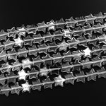 Carved Natural Rock Quartz Star Beads 10mm Gemstone Choose from 20pcs, 40pcs