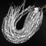 Carved Natural Rock Quartz Star Beads 10mm Gemstone Choose from 20pcs, 40pcs