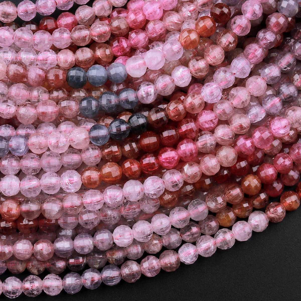 Stunning Rare top Sparkling Multicolor Spinel Faceted Gemstone Beads