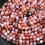 Faceted Natural Red Hematoid Lepidocrocite Quartz 8mm 10mm Round Beads Rare Red Quartz Crystal Powerful Energy Stone 15.5" Strand