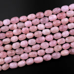 Natural Pink Morganite Smooth Nuggets Beads Aka Pink Aquamarine Highly Polished Smooth Gemstone 15.5" Strand