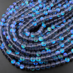 Mermaid Stone beads Aka Mystic Aura Quartz Blue Matte Synthetic Labradorite 6mm 8mm 10mm Round Beads 15.5" Strand