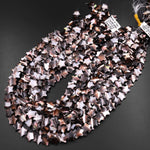 AAA Iridescent Hand Carved Golden Copper Brown Mother of Pearl Shell Star Beads 6mm 8mm 10mm 12mm 15.5" Strand
