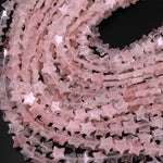 Carved Natural Pink Rose Quartz Star Beads 10mm Gemstone Choose from 20pcs, 40pcs