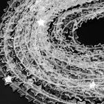 Carved Natural Rock Quartz Star Beads 10mm Gemstone Choose from 20pcs, 40pcs