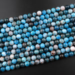 Natural Apatite 4mm 6mm 8mm 10mm Smooth Round Beads 15.5" Strand