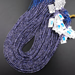 AAA Natural Iolite Gemstone Faceted 2mm 3mm Cube Square Beads 15.5" Strand