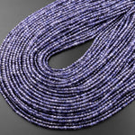 AAA Natural Iolite Gemstone Faceted 2mm 3mm Cube Square Beads 15.5" Strand