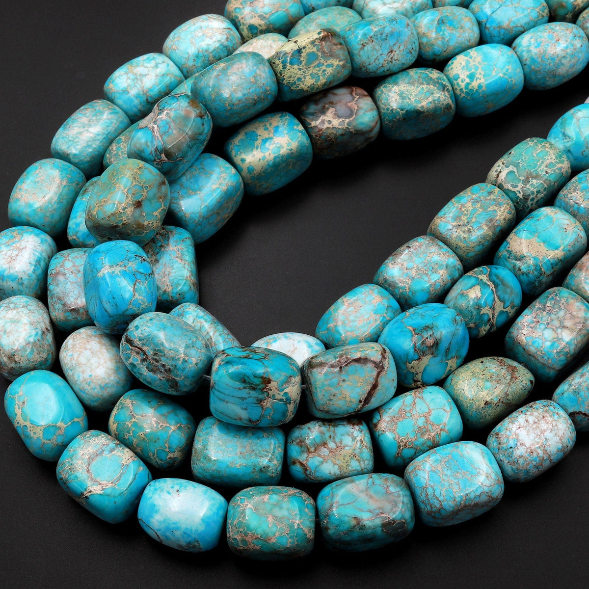 Chinese Turquoise Nugget Bead Strand - RioGrande