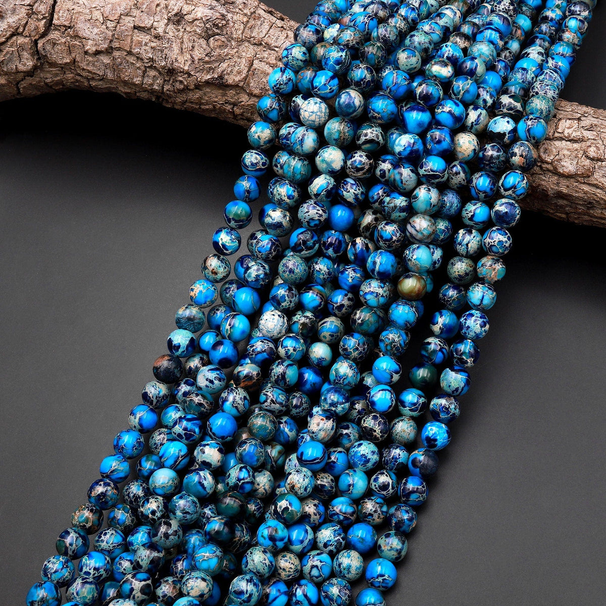 Lapis Blue Natural Sea Sediment Jasper Heishi Beads 🔷🌊 – RainbowShop for  Craft
