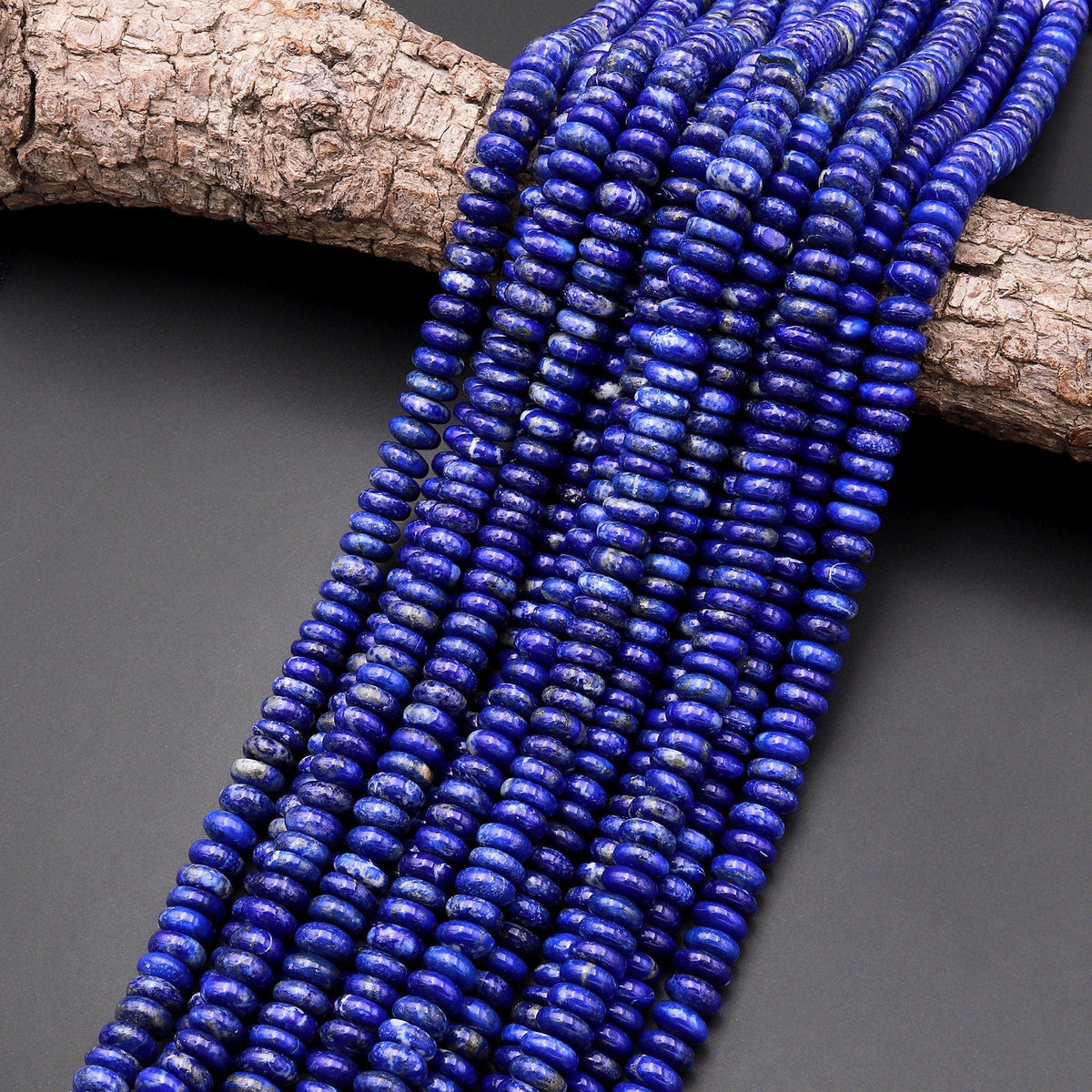 Micro Faceted Natural Blue Lapis Lazuli Rondelle Beads 4mm 5mm – Intrinsic  Trading