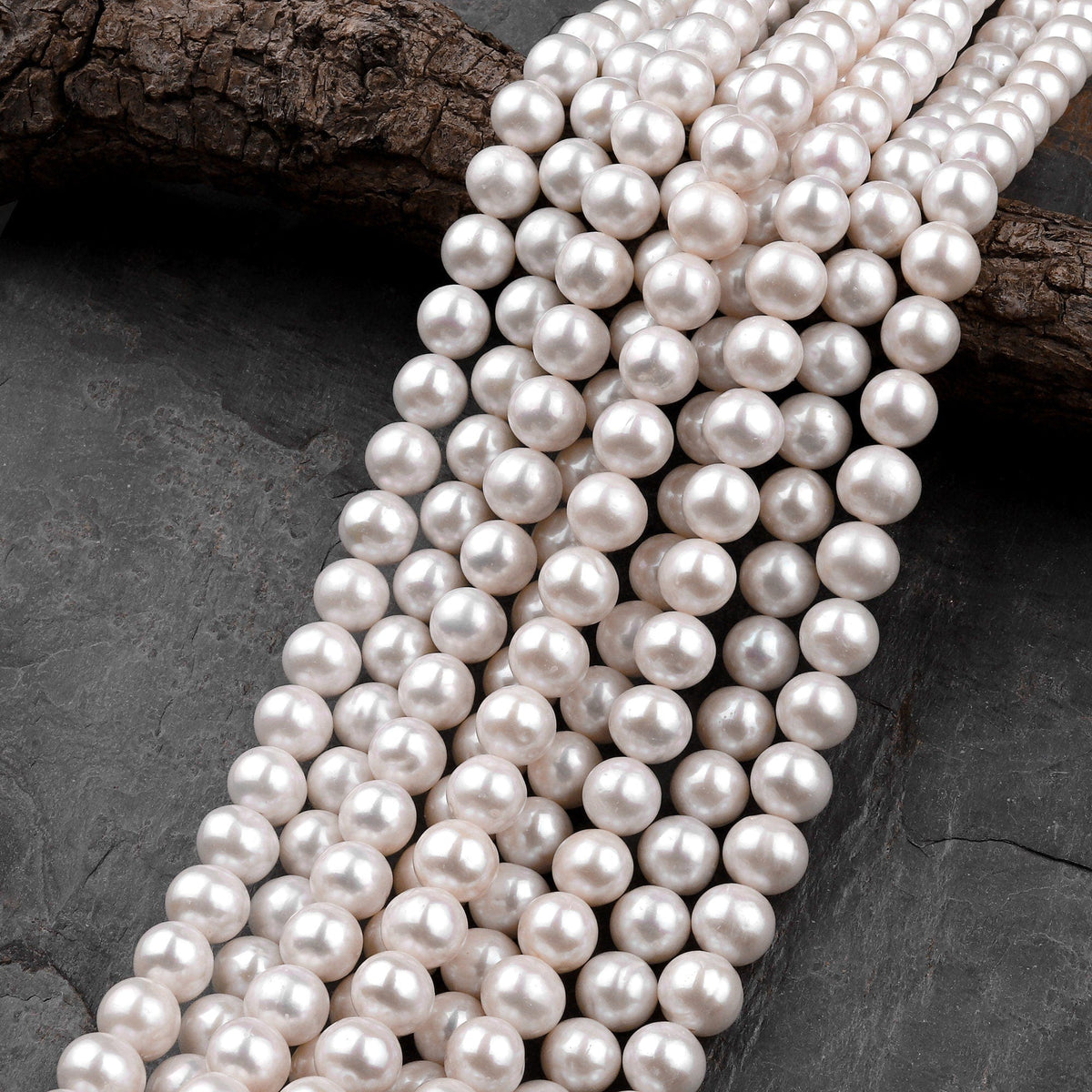 AA Genuine White Freshwater Pearl 6mm 8mm 9mm 10mm 12mm Round