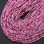 AAA Real Genuine Natural Ruby Faceted 2mm Cube Dice Square Beads Micro Faceted Laser Diamond Cut 15.5" Strand