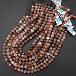 Rare Natural Red Rutile Phantom Quartz Round Beads 6mm 8mm 10mm 12mm 15.5" Strand