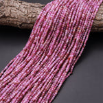 AAA Real Genuine Natural Ruby Faceted 2mm Cube Dice Square Beads Micro Faceted Laser Diamond Cut 15.5" Strand