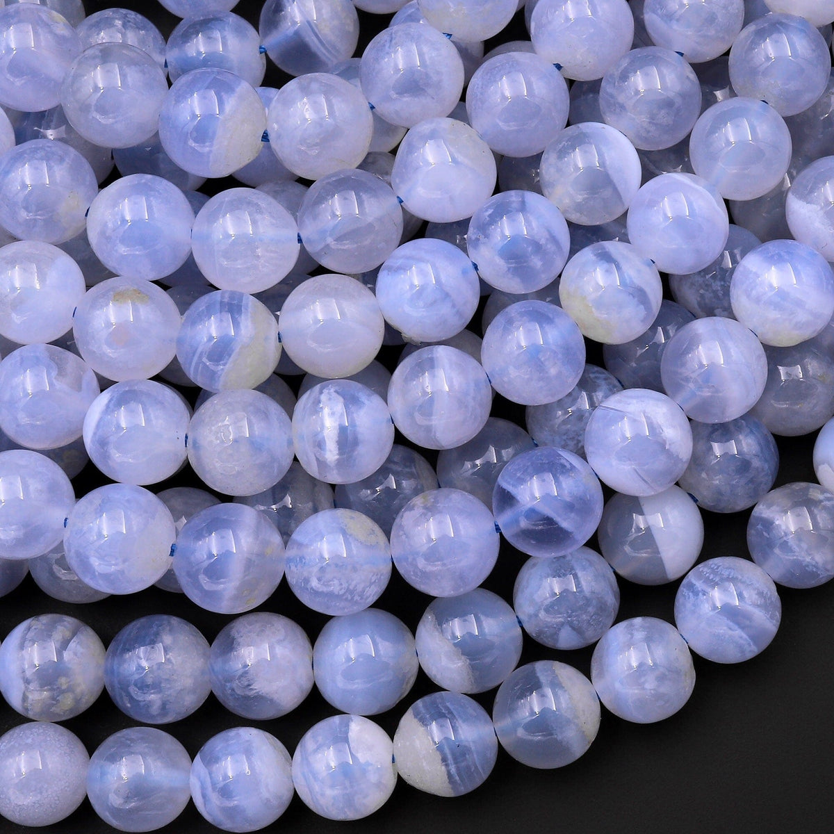3 Sizes Coloured Blue Agate Beads, Gemstone Agate, 6mm 8mm 10mm Round  Beads, Mala, Necklace Earrings Diy Wholesale Bulk -  Israel