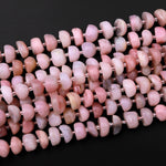 Large Natural Peruvian Pink Opal Freeform Pebble Nugget Rounded Beads 12mm Gemstone 15.5" Strand