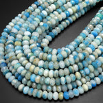 AAA Rare Faceted Blue Azurite In Calcite Beads 7mm 9mm Rondelle Beads from Pakistan Afghanistan Where K2 is Found 15.5" Strand