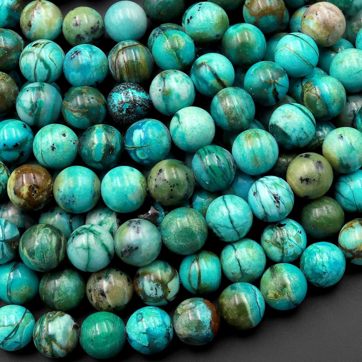 Natural Chrysocolla Beads, Gemstone Supplies - Dearbeads