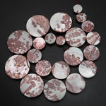 Graduating Natural Artistic Jasper Large Smooth Flat Coin Beads Aka Wild Horse Picture Jasper 18" Strand