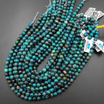 AAA Rare Genuine Natural Shattuckite 6mm 8mm 10mm 12mm 14mm 16mm Round Beads Azurite Chrysocolla Malachite Gemstone from Congo 15.5" Strand