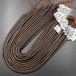 Rare Natural Ice Obsidian 4mm Heishi Rondelle Beads 15.5" Strand