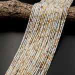 Genuine Natural Zircon Round Beads 3mm Micro Faceted Diamond Beads Gemstone 15.5" Strand