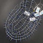 Natural Teal Green Blue Kyanite Freeform Thin Spike Beads Long Stick Chip 15.5" Strand