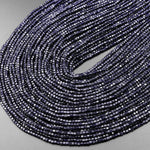 Micro Faceted Blue Goldstone Sandstone Beads 2mm Gemstone Cube 15.5" Strand