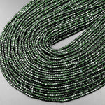 Micro Faceted Green Goldstone Sandstone Beads 2mm Cube 15.5" Strand
