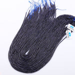 Natural Blue Goldstone 4x2mm Small Thin Smooth Spacer Tube Beads 15.5" Strand