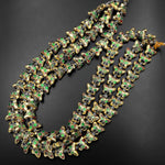 Gold Red Black Green Butterfly Cloisonné Beads Decorative Enamel 15.5" Strand