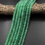 AAA Natural Green Aventurine 8mm Rondelle Beads 15.5" Strand