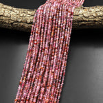 Real Genuine Natural Multicolor Spinel Faceted Rondelle Beads 3mm Gemstone 15.5" Strand