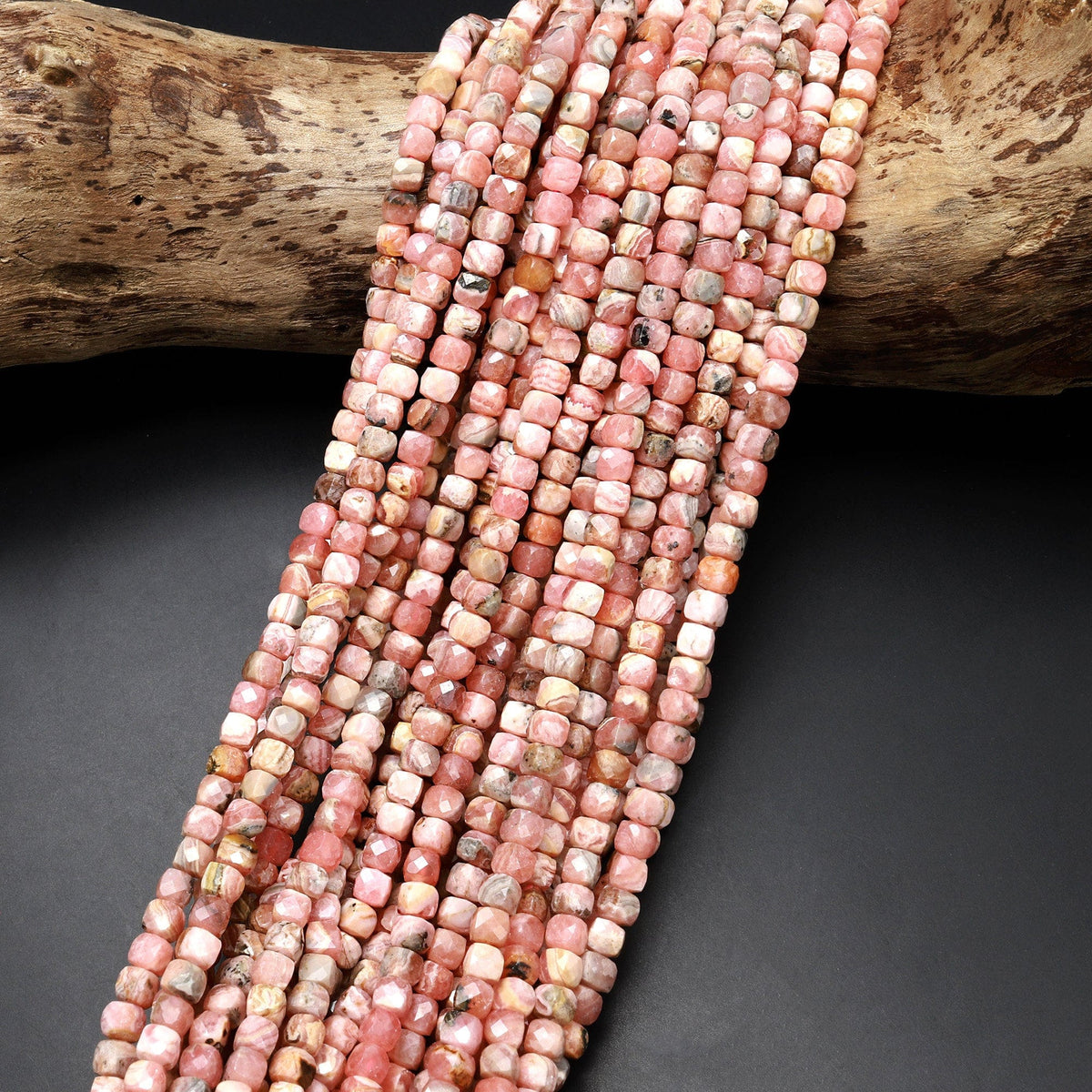 Natural rhodochrosite gemstone beads, 9-11mm, pink rhodochrosite 2024 beads strand, 174cts, rhodochrosite heart smooth beads for jewelry purpose,